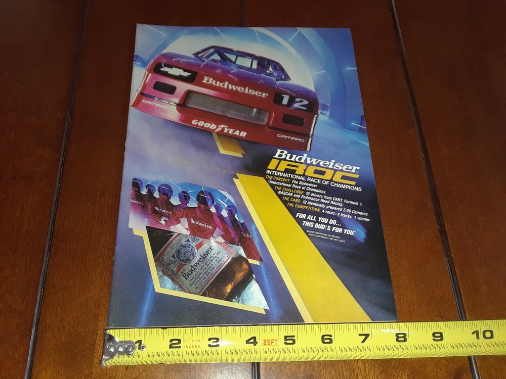 1985 CAMARO IROC BUDWEISER ORIGINAL AD