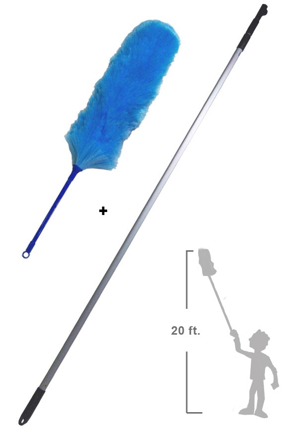 Extended Reach Static Duster Set With 12 ft. Telescoping Extension Pole
