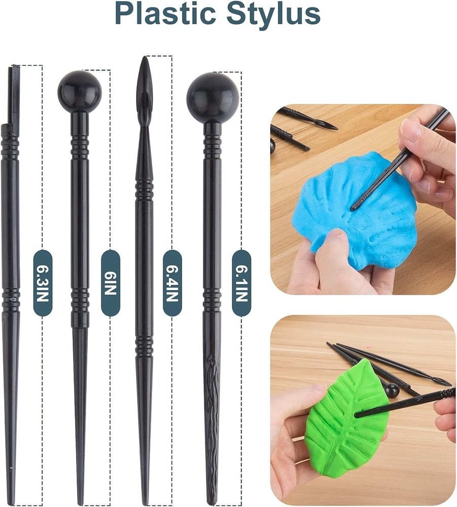 Clay Tools Kit, 25 PCS Ceramics Polymer Clay Sculpting Modeling Pottery Tools...