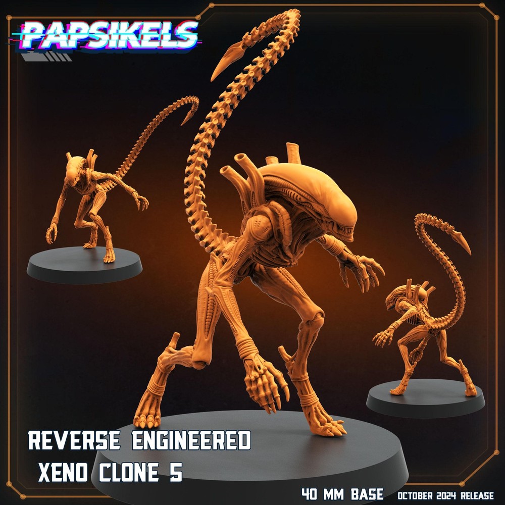 Reverse Engineered Xeno Clones - Resin Sci Fi Alien Predator Mini | Papsikels