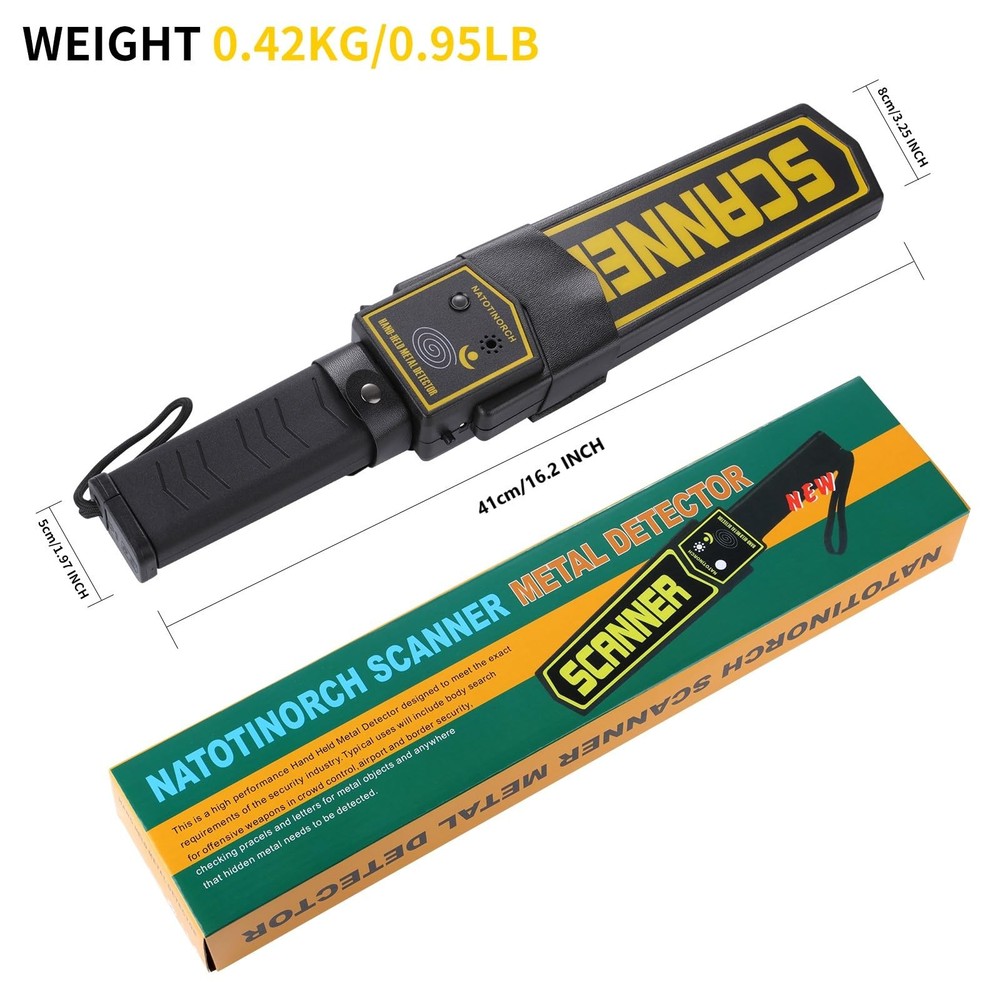 Handheld Metal Detector Wand Security Scanner,High-Sensitivity Security Wand ...
