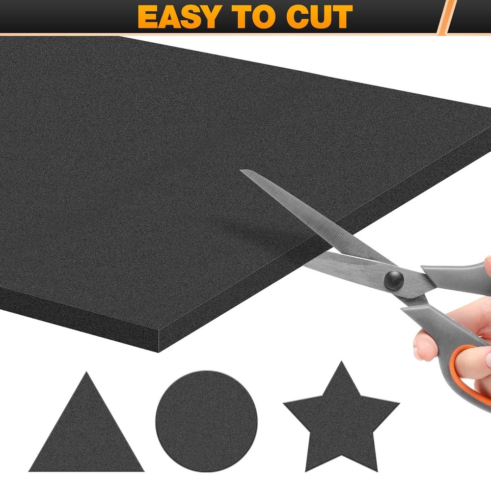 Foam Padding Sheets with Adhesive Backing - Self Stick Neoprene Foam 4 Pcs