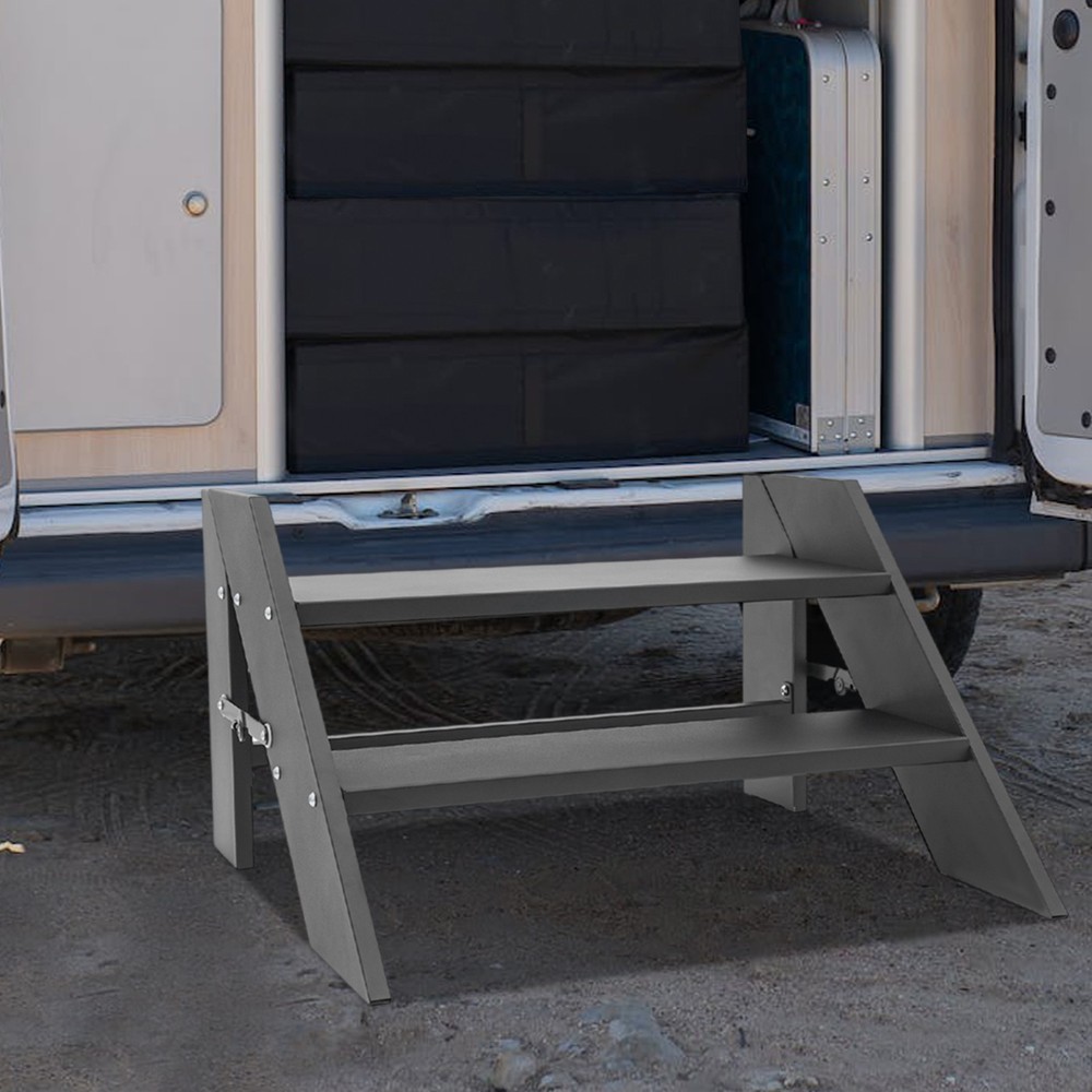 Step Ladder Foldable Step Stool 2 Steps Folding RV Steps Camper Steps Outdoor