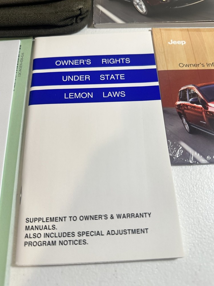 2012 Jeep Compass User Guide Owner's Information Manuals 2012