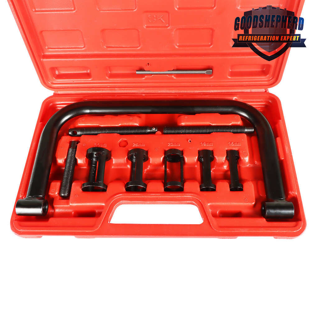 10PCS Valve Spring Compressor with Valve Lapper Set Auto Compression C-Clamp