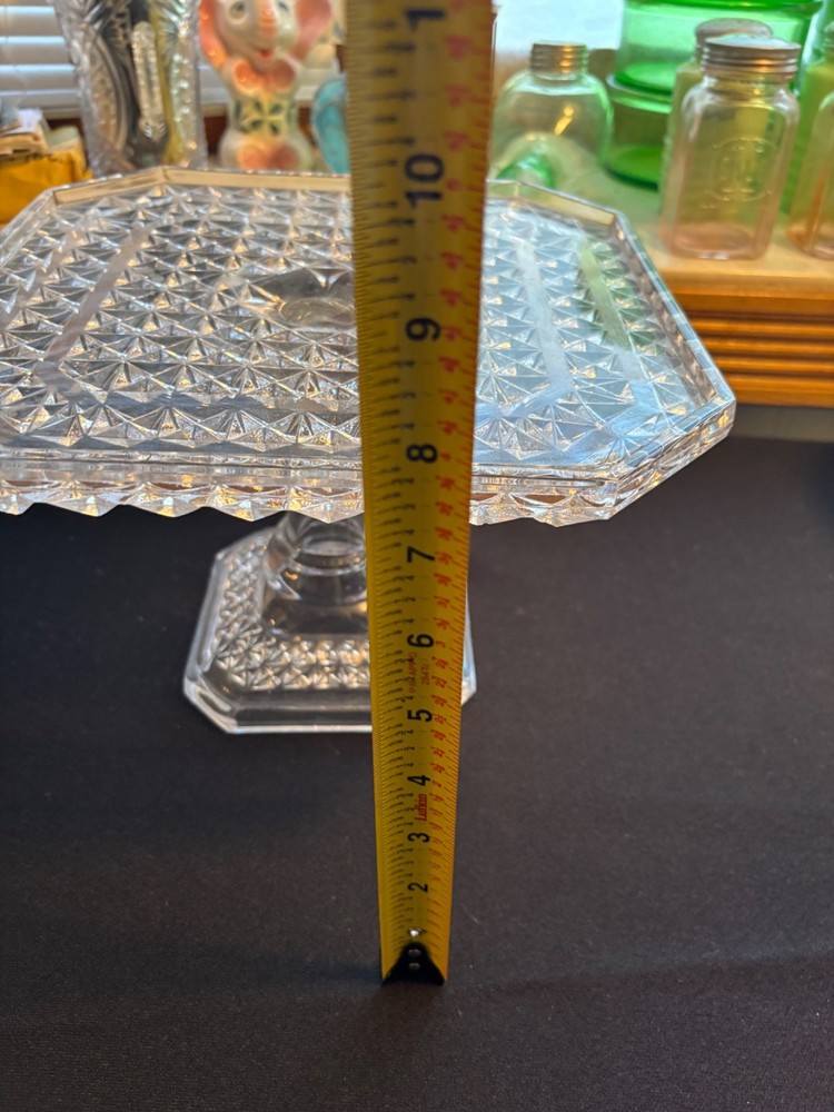 fostoria glass cake stand - perfect condition