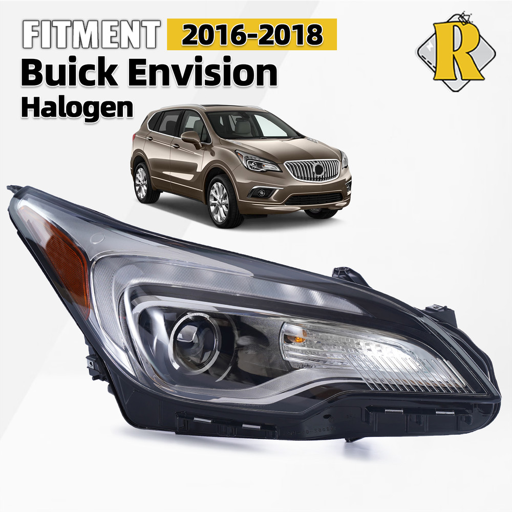 Fits For Buick Envision 2016-2018 Halogen Headlight LED DRL Passenger Side
