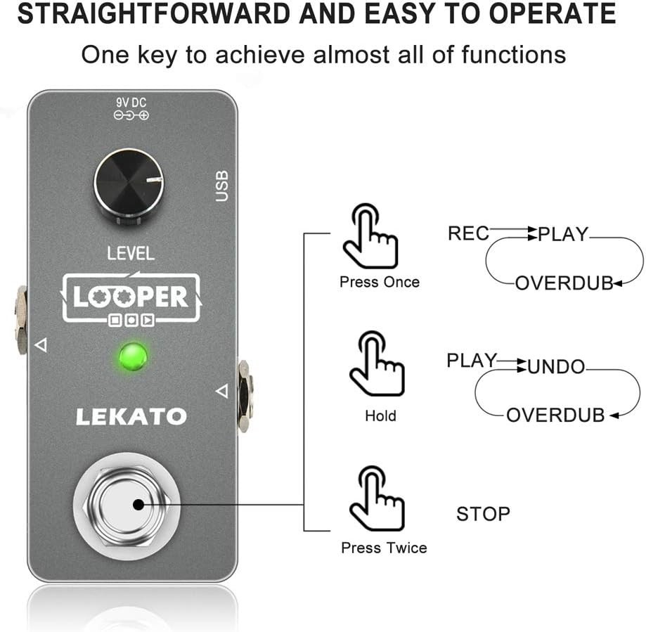 Intuitive Guitar Loop Pedal - Single-Knob Operation