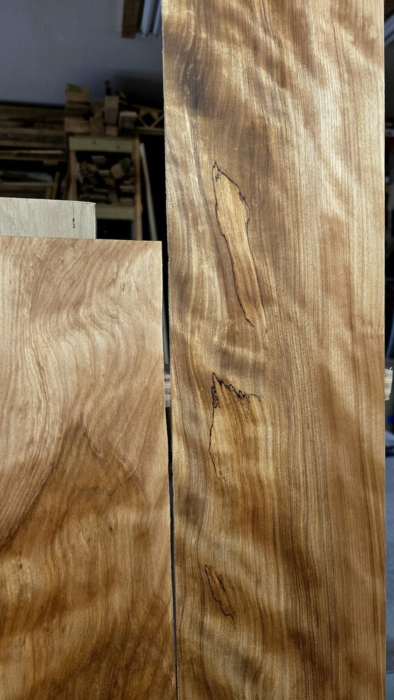 Flame Birch Wood Acoustic Guitar Back And Side Set