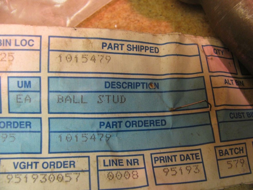 White GMC Truck 1015479 Ball Stud