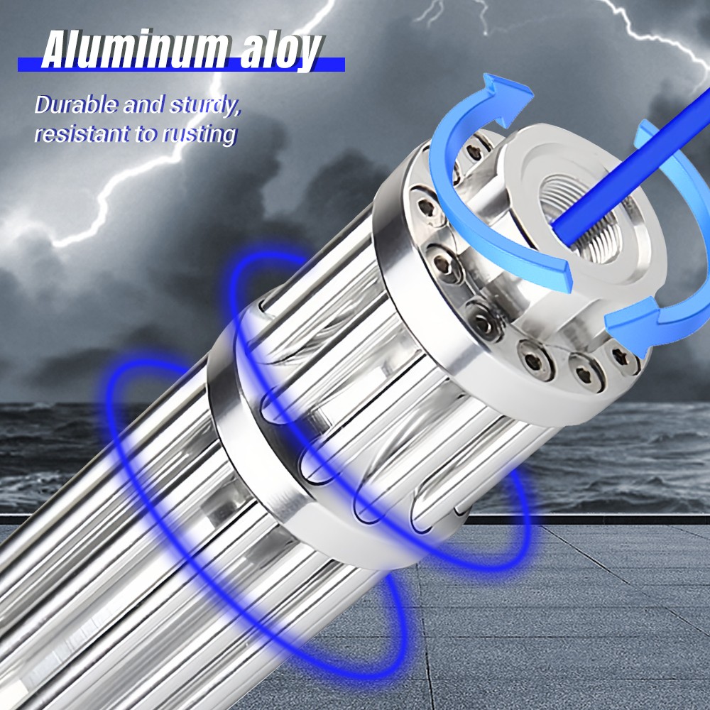 Adjustable High Power Blue Burning Laser Pointer Visible Dot Torch Light 5 heads