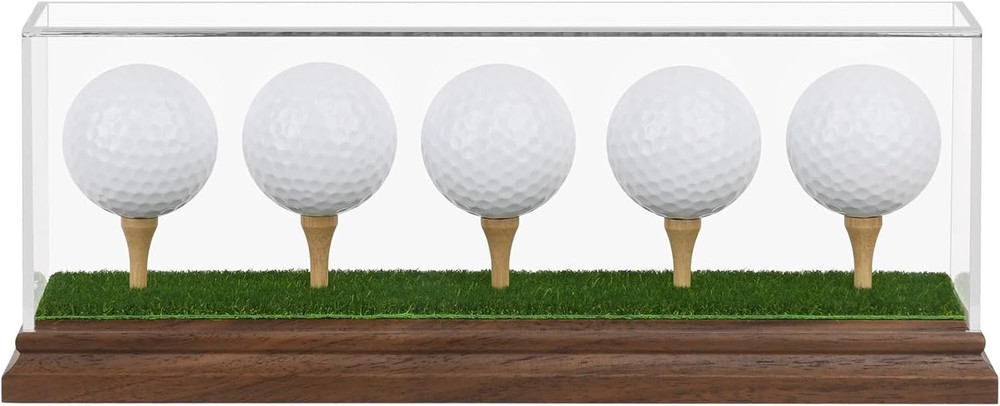 Hole in One Golf Ball Display Case Holder for 5 Clear