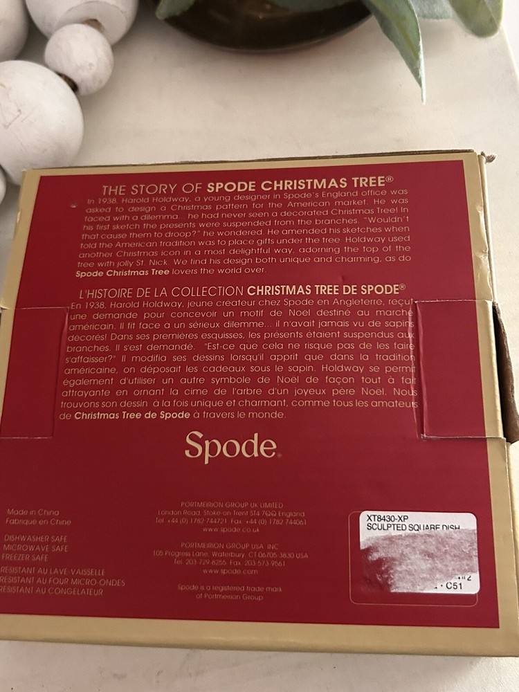 Spode Christmas Tree Nut Dish Plate 5.5” X 5.5”NEW