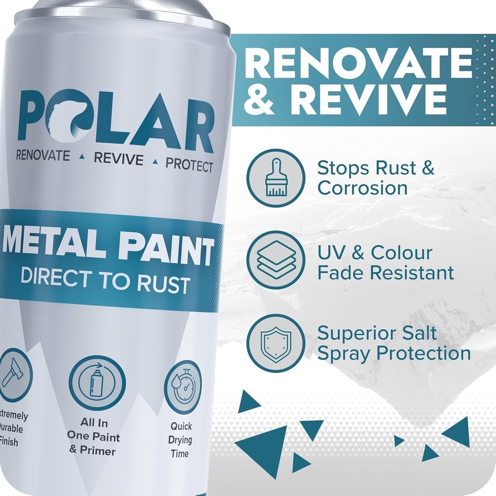 Rust Protection Spray Paint - Satin Black 2 Pack for Interior & Exterior Use