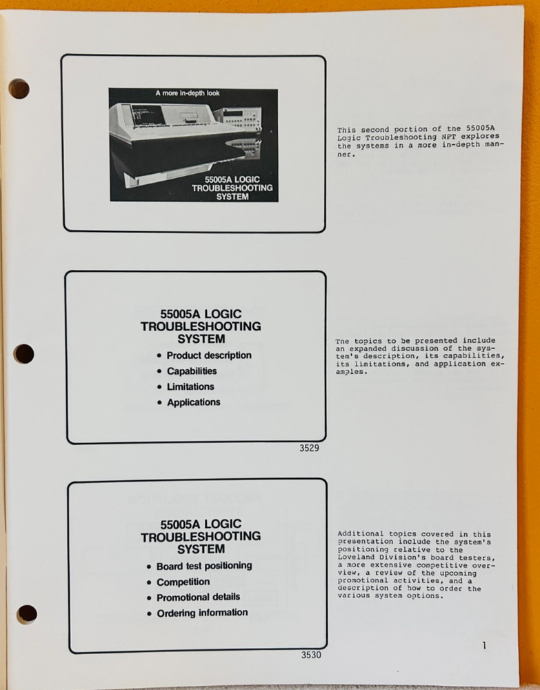 HP 55005A NPT Logic Troubleshooting System Manual.