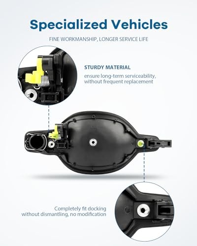 Exterior Door Handle,Rear Door Handle Driver Left Side,Replacement for 2004