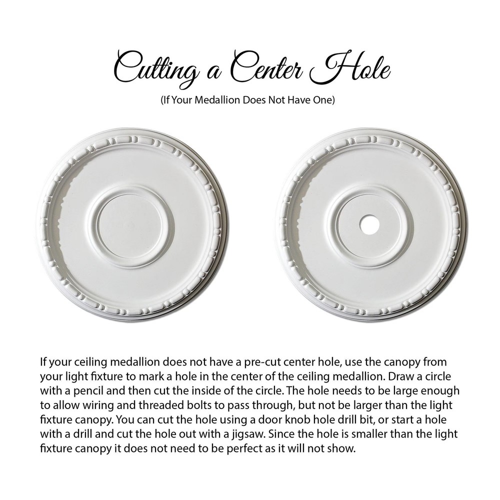 Outwater 21" x 1-3/8" Plain Polyurethane Ceiling Medallion (Single Pack)