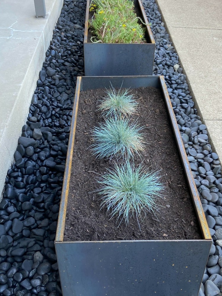 Trough Metal Corten Steel Planter Box Rust Extra Large Rectangle