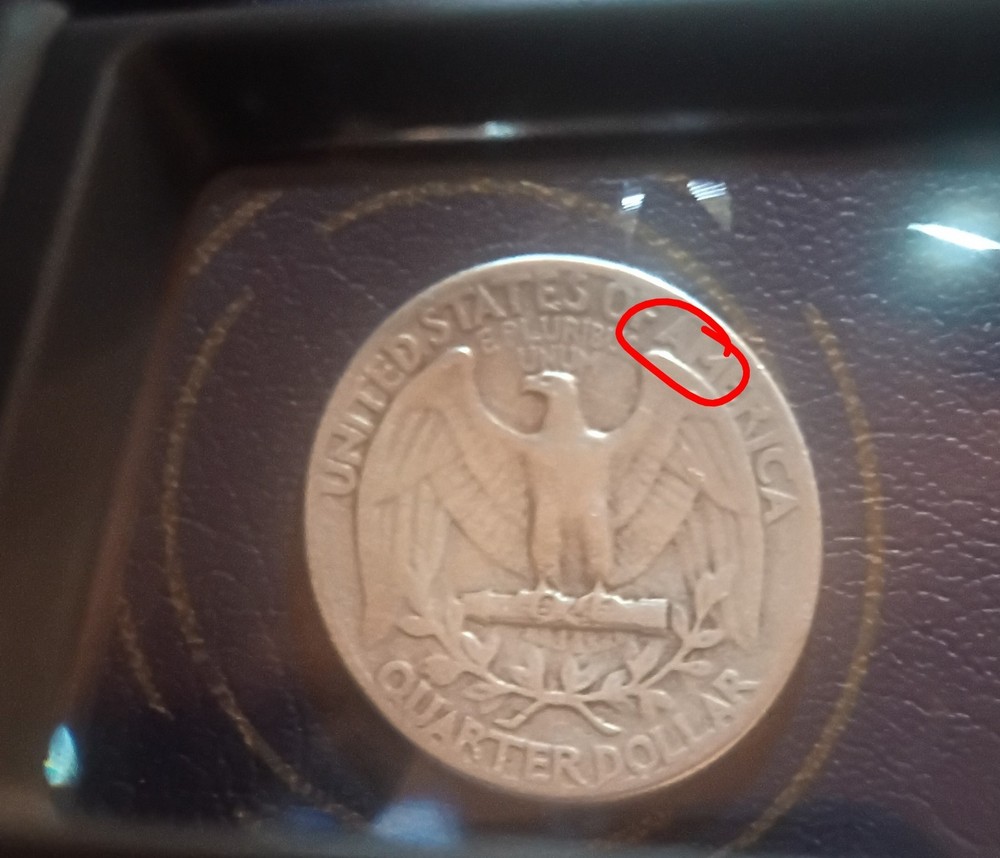 1943 Washington Quarter Silver Coin, With Multiple Errors.
