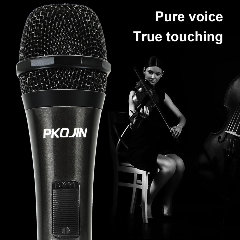 Dynamic Karaoke Microphone with 10ft Cable - Effortless Singing Experience