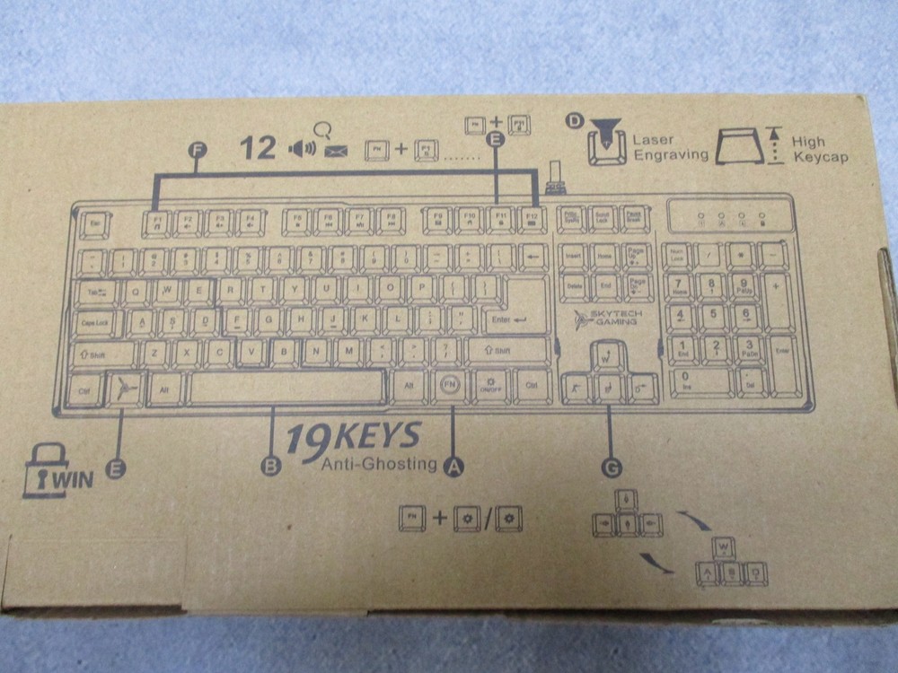 Skytech Gaming K-1000 USB Rainbow Backlight Gaming Keyboard - New