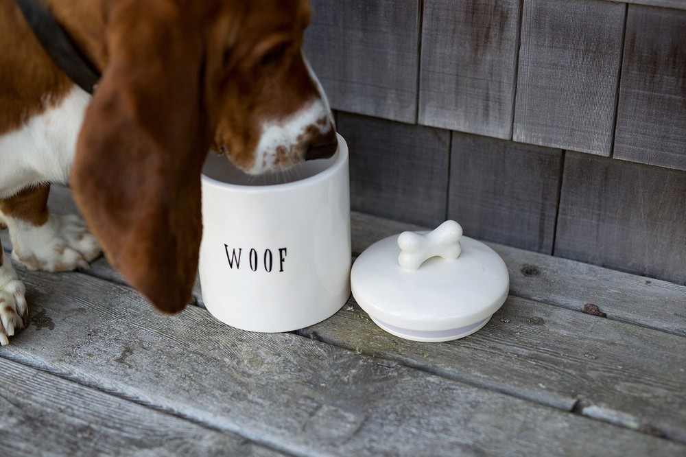 Woof Jar with Bone Handle on Lid