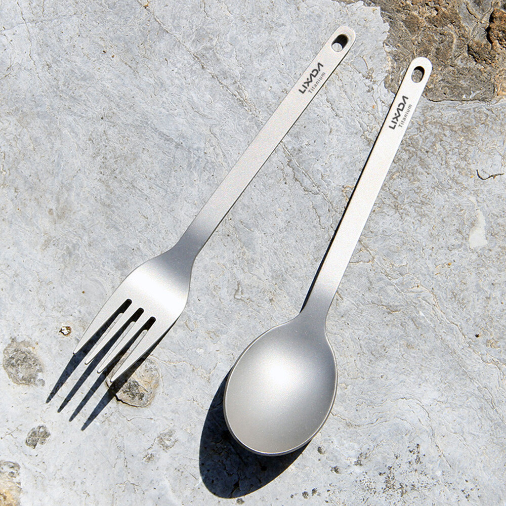 Fork Spoon Set Ultralight Outdoor Camping Cutlery Tableware Kit K7B9