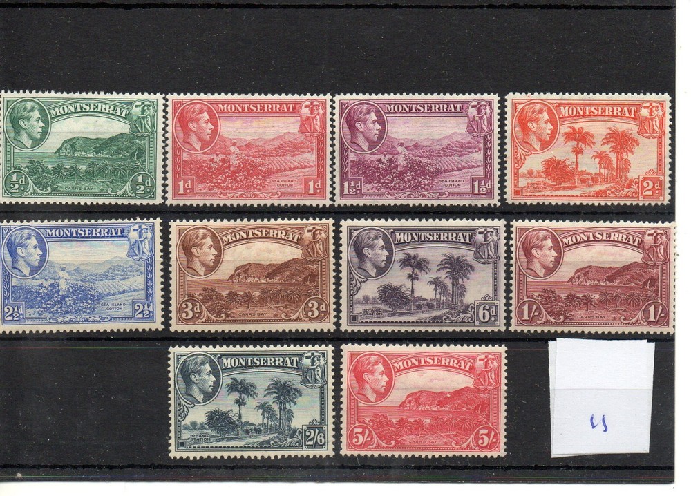 Montserrat (11) 1938 -  Definitive selection - mint - SG Cat £70