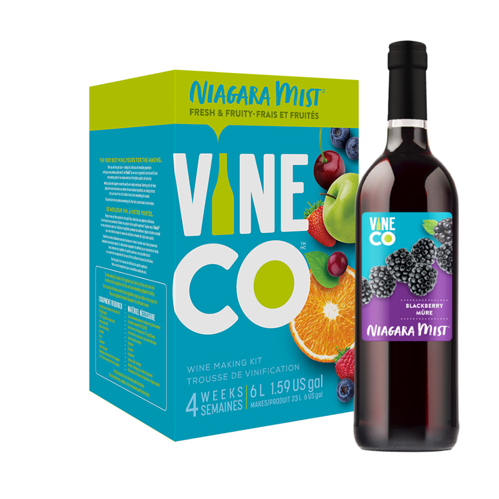 VineCo Niagara Mist Blackberry Wine Ingredient Kit