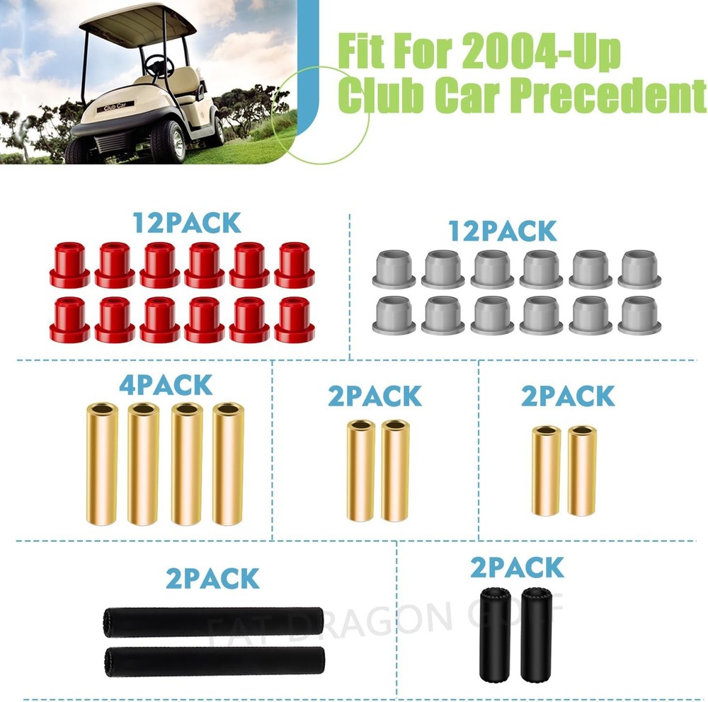 Club Car Precedent Bushing Kit-Polyurethane, Front Polyurethane Kit