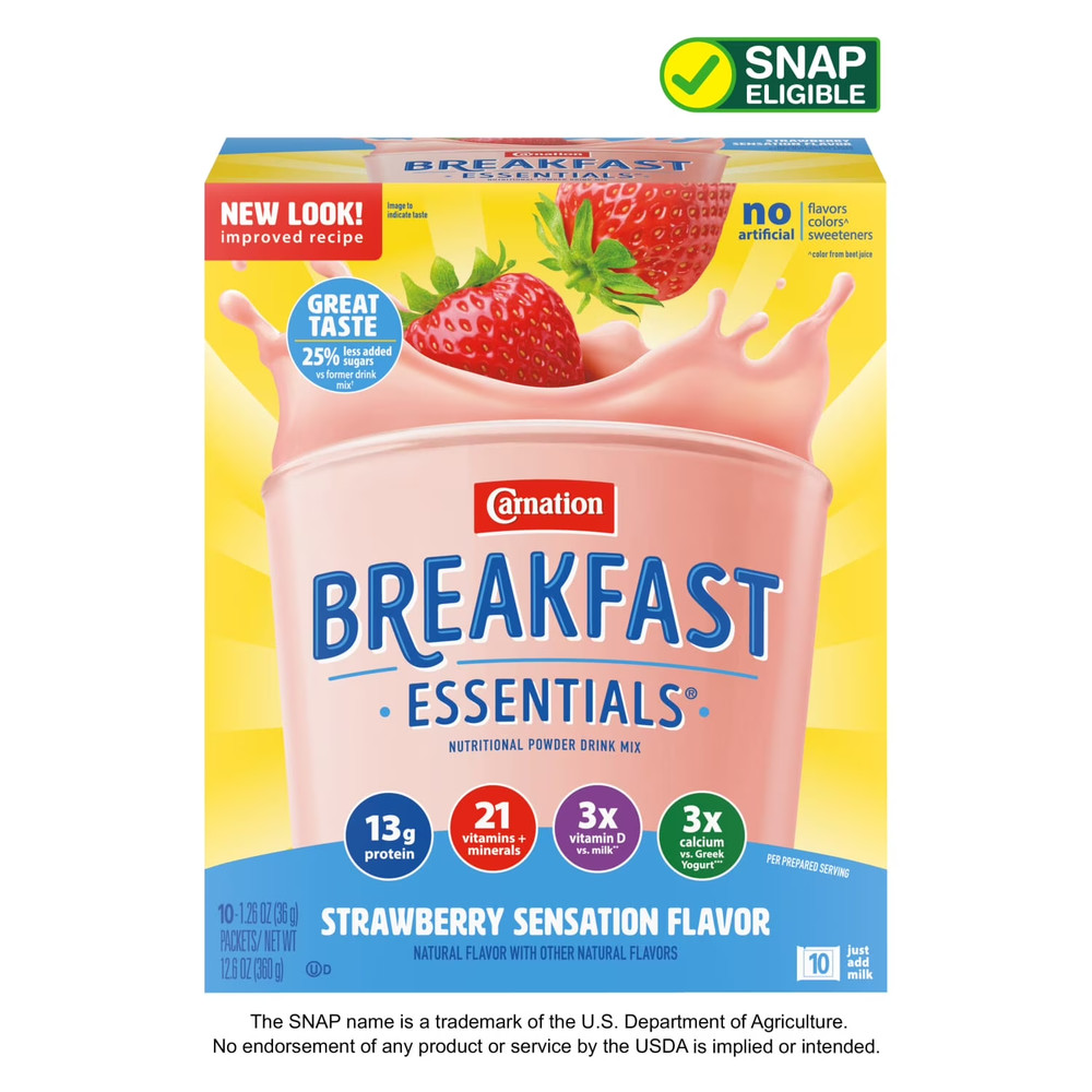 Carnation Breakfast Essentials Powder Protein Nutritional Shake Drink Mix Packet