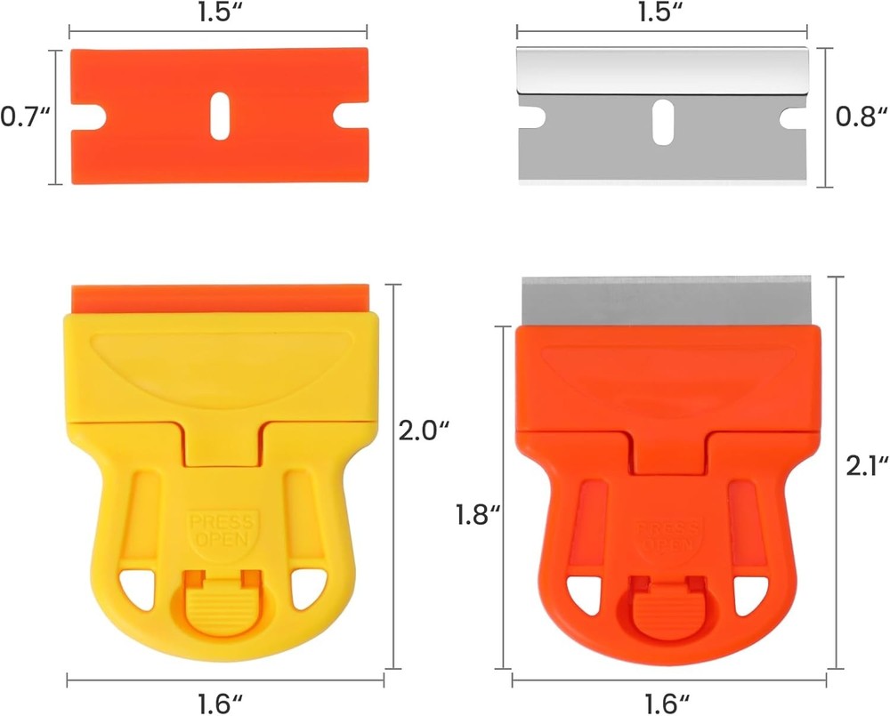 2 Pack Razor Blade Scraper Plastic Tool 2