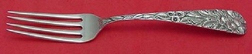 Repousse by Durgin Sterling Silver Regular Fork 7"