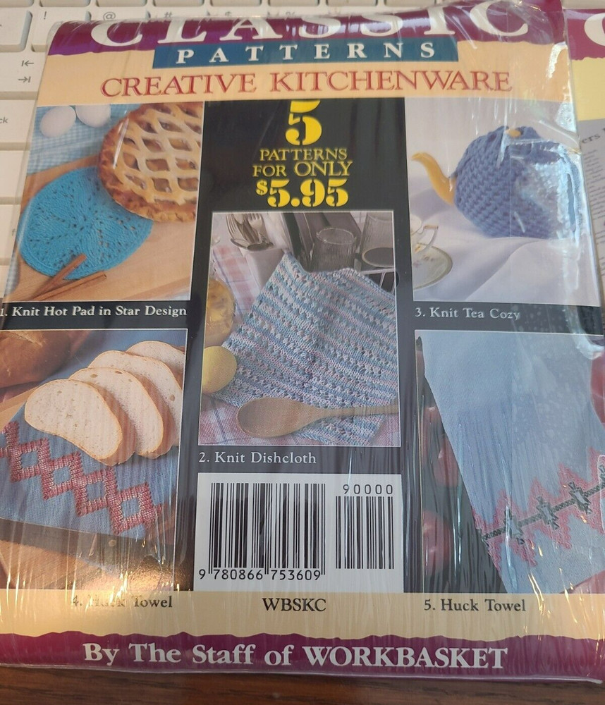 Lot 2 Vintage Workbasket Patterns Creative Kitchenware Bookmarks Crochet Pattern