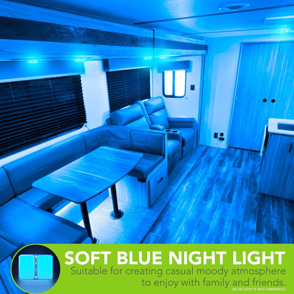 12V RV LED Ceiling Dome Multi Color Dimmable Slim Surface Mount Light for Camper