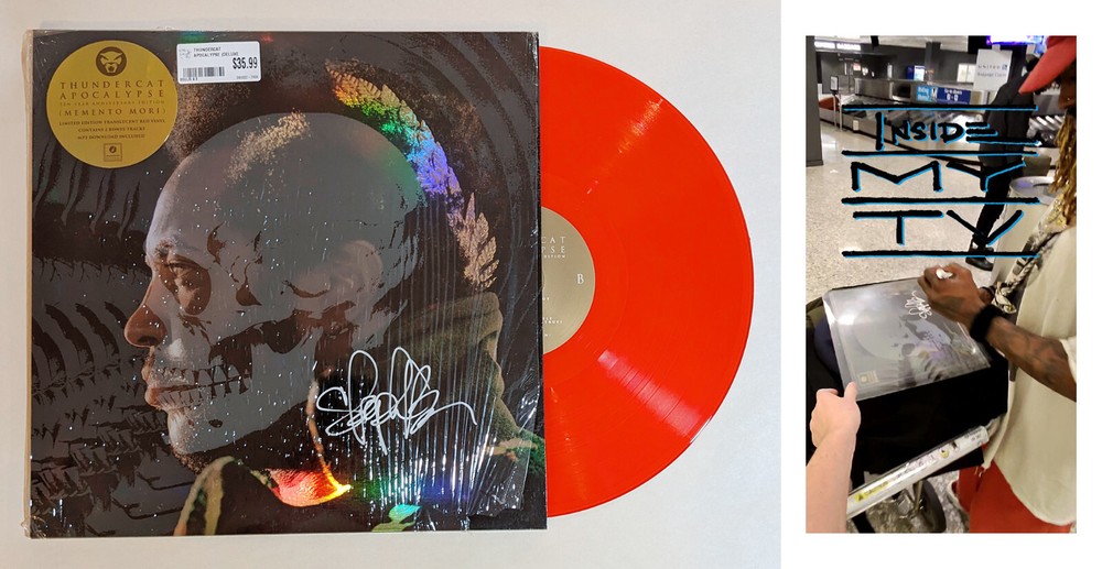 THUNDERCAT Stephen Bruner SIGNED RECORD LP apocalypse EXACT PROOF red vinyl COA