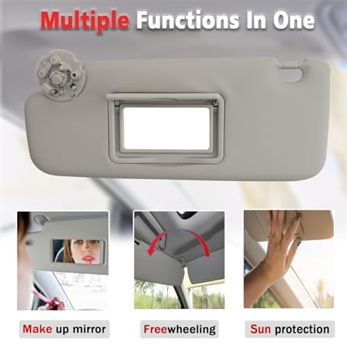 Left Driver & Right Passenger Side Sun Visor Compatible Grey Left & Grey Right