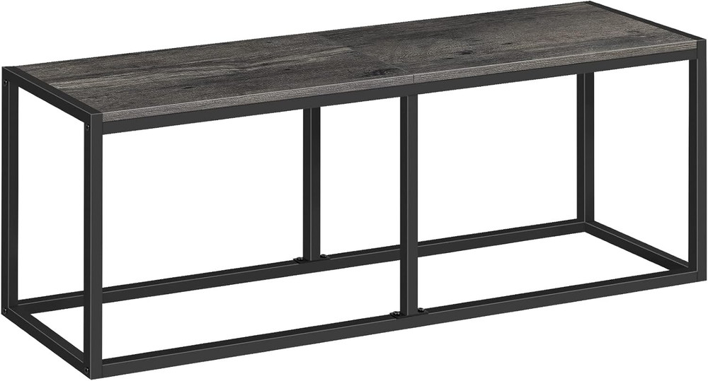 Dining Bench, 47.2 Inch Industrial Style Kitchen Table Bench, Steel Frame, Easy