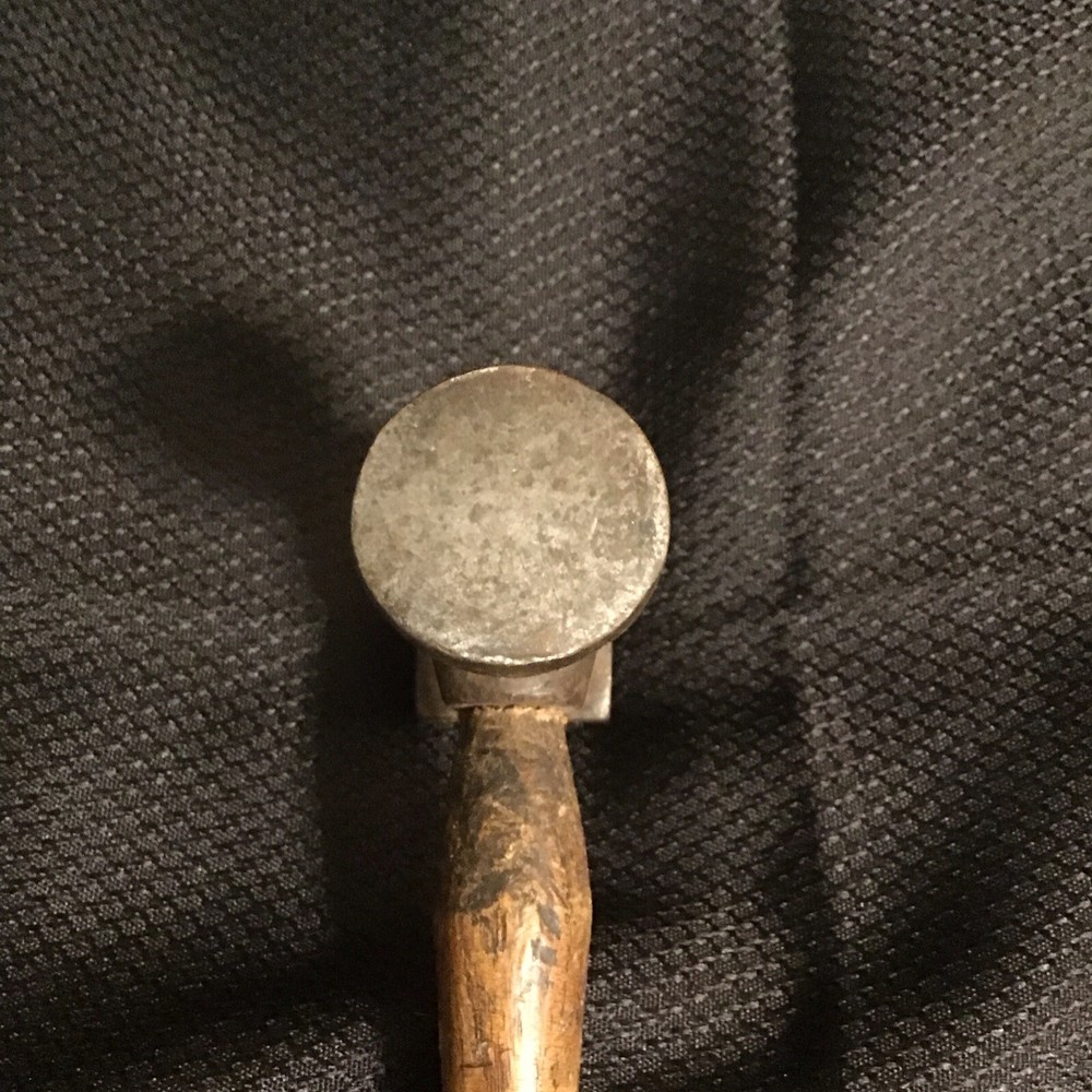 VINTAGE Auto Body Hammer - Square & Round Faces , Handle Has Cracks And Chips