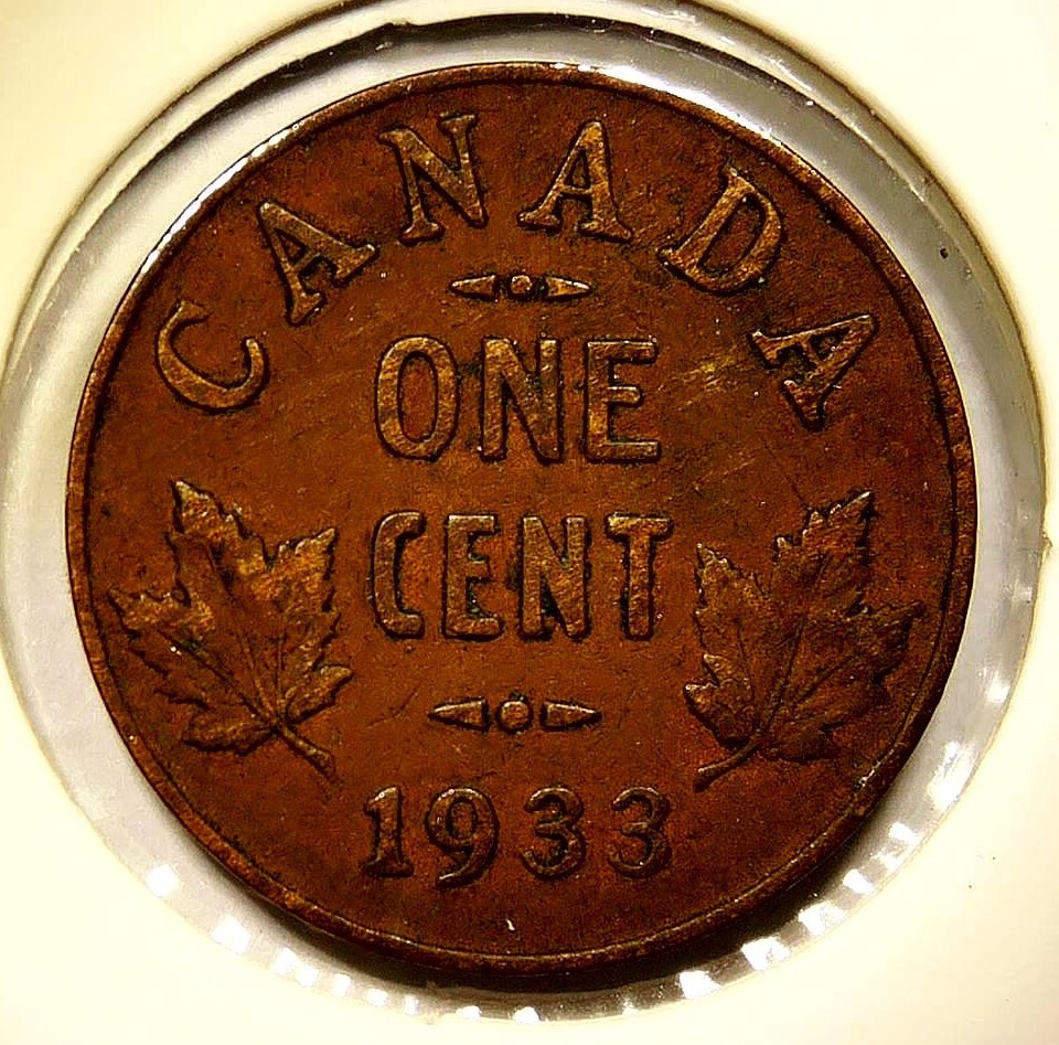 1933 Canada Small Cent King George V