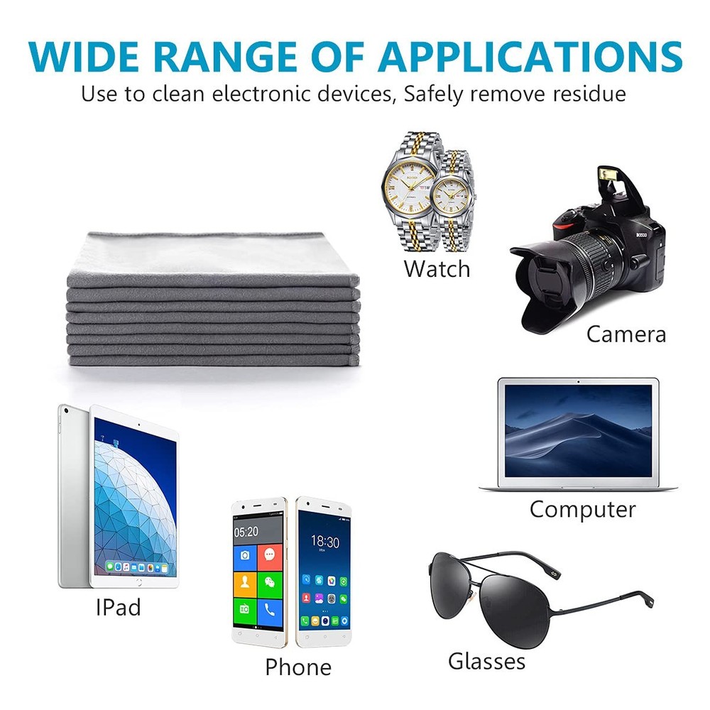 Microfiber Screen Cleaning Cloth, Premium Double-Sided Suede Microfiber Cloths