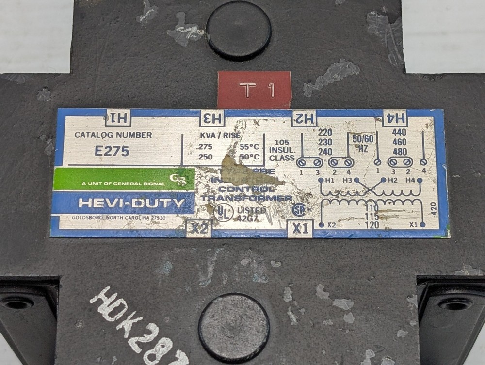 HEVI-DUTY E275 INDUSTRIAL CONTROL TRANSFORMER