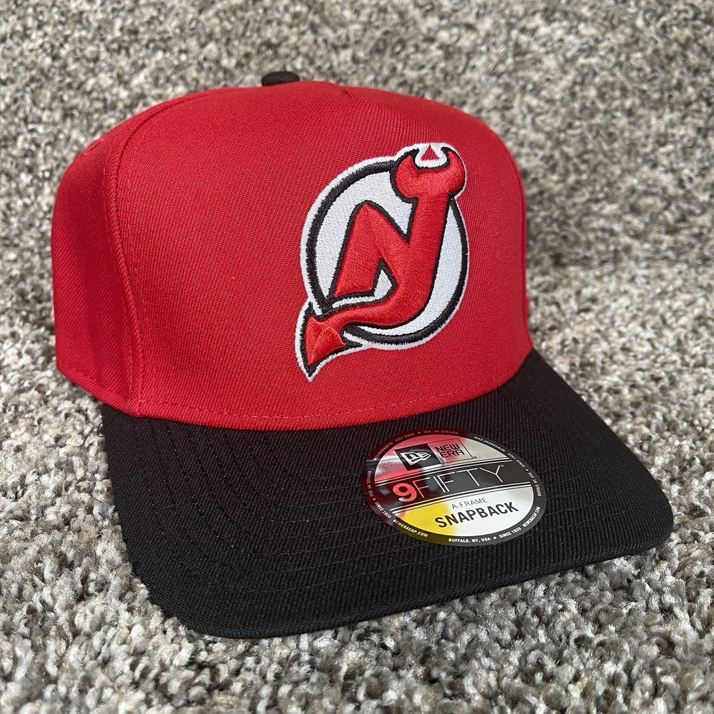 New Jersey Devils New Era 9Fifty A-Frame Adjustable SnapBack Black/Red Cap Hat