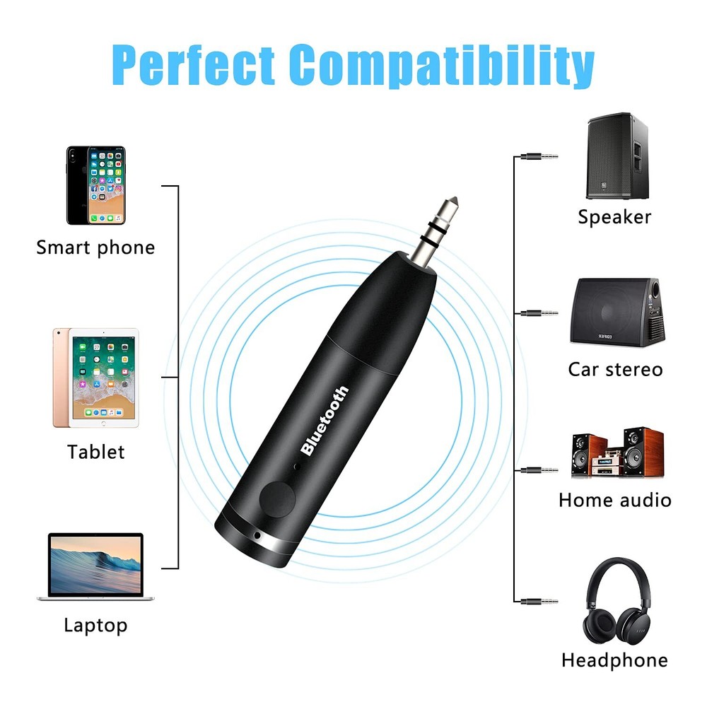 Wireless Bluetooth Aux Adapter Mini Portable 3.5mm Bluetooth Aux Receiver For Ca