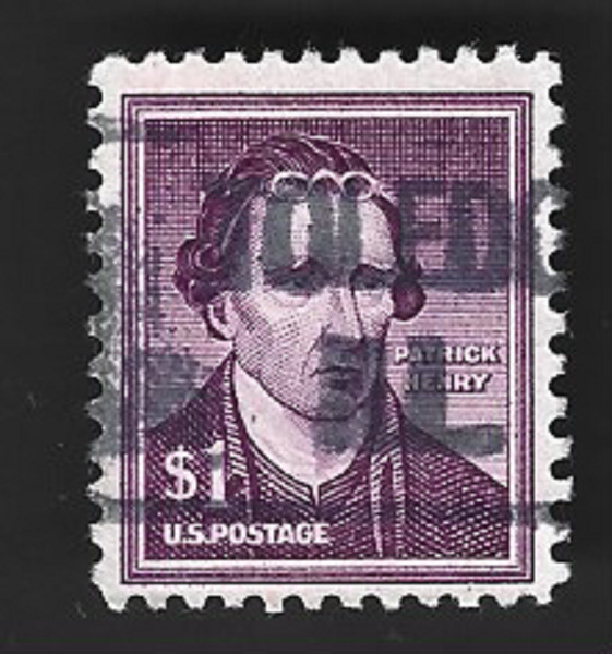 Scott# 1052 $1 Patrick Henry with TOLEDO ILL. Box cancel - (B-1)