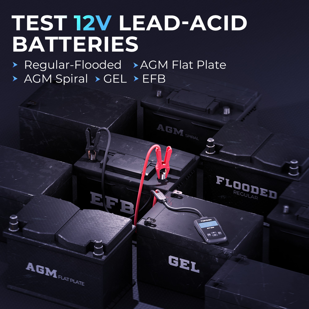 TOPDON BT50 Car Battery Tester Electrical System Diagnostic & Analysis Tool