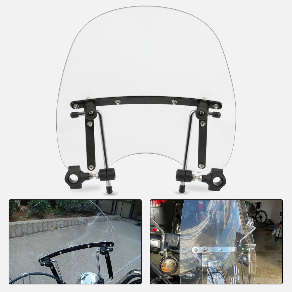 Large Windshield Windscreen Clear For Suzuki Boulevard S40 7/8'' 1'' Handlebar