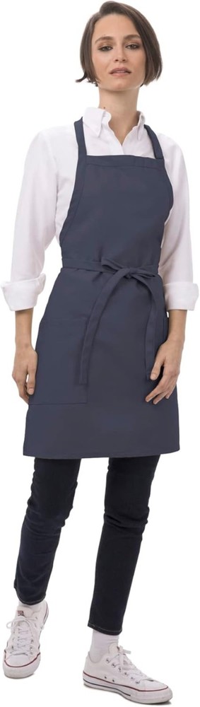 Unisex Two Patch Pocket Bib Apron