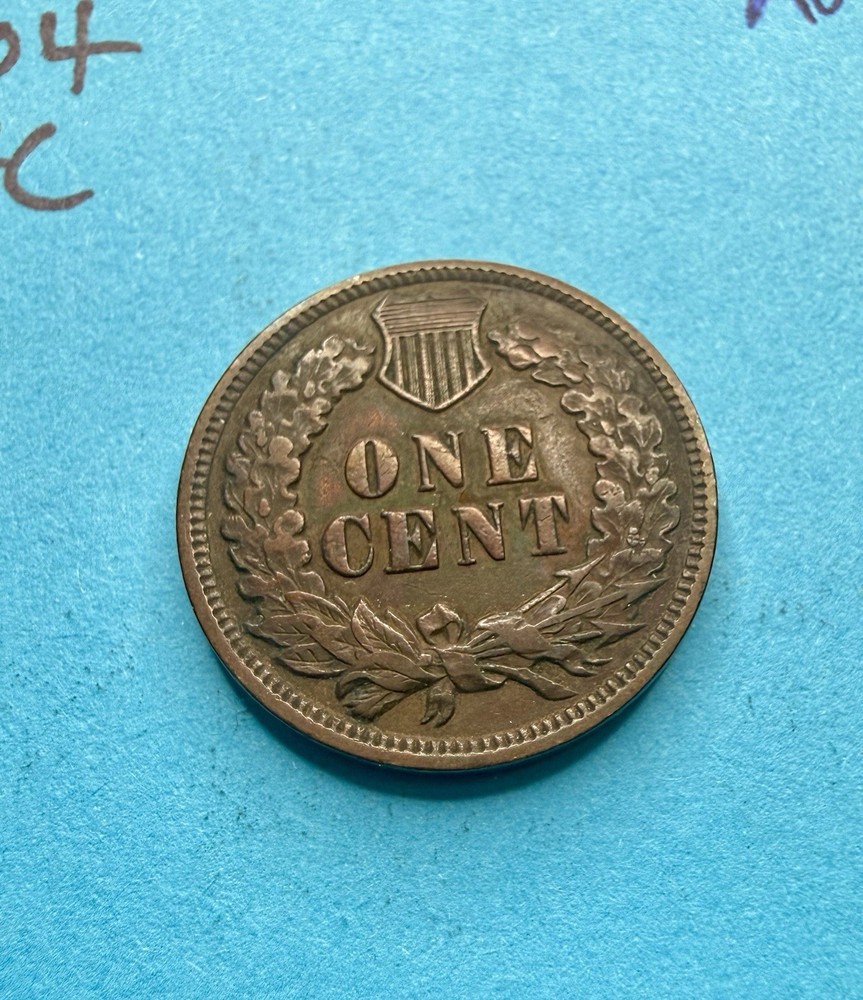 1904 Indian Head Cent Bronze One Cent US Coin - Very Nice