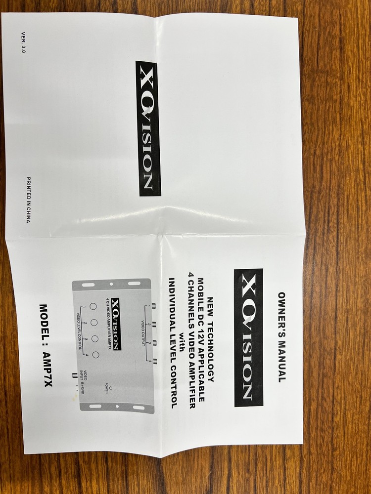XO VISION VIDEO AMPLIFIER AMP7X